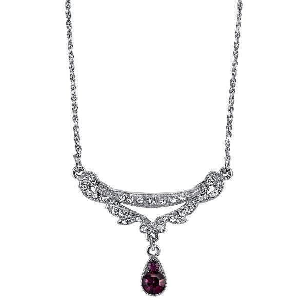 Downton Abbey Amethyst Crystal Necklace by 1928 Jewelry