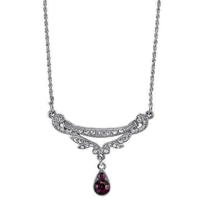Downton Abbey Amethyst Crystal Necklace by 1928 Jewelry