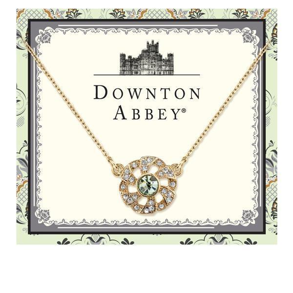 Downton Abbey Green Crystal Flower Necklace - SOLD OUT