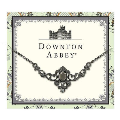 Downton Abbey Black Hematite Crystal Necklace by 1928 Jewelry