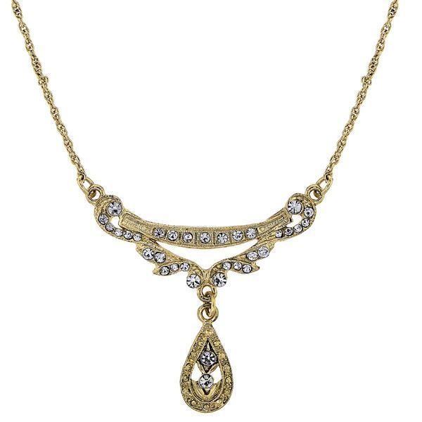 Downton Abbey Teardrop Necklace by 1928 Jewelry