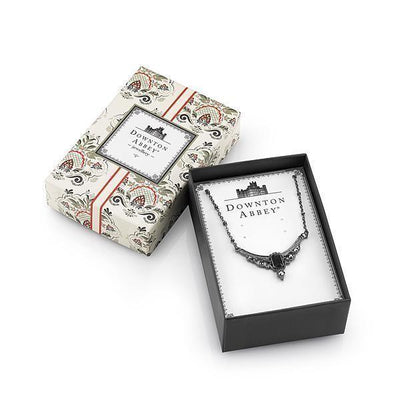 Downton Abbey Hematite Crystal Necklace by 1928 Jewelry