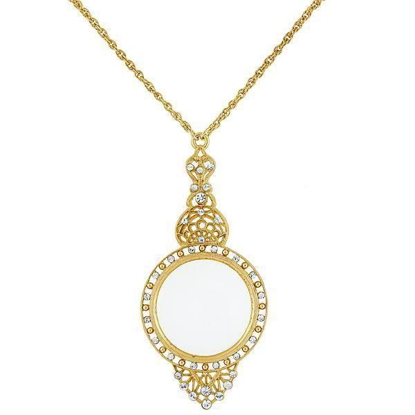 Vintage Inspired Ornate Glass Necklace by 1928 Jewelry