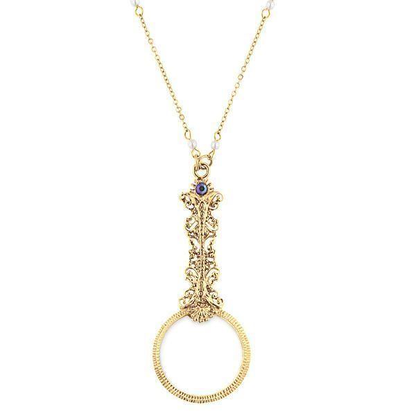 Vintage Inspired Aurora Borealis Crystal Necklace by 1928 Jewelry