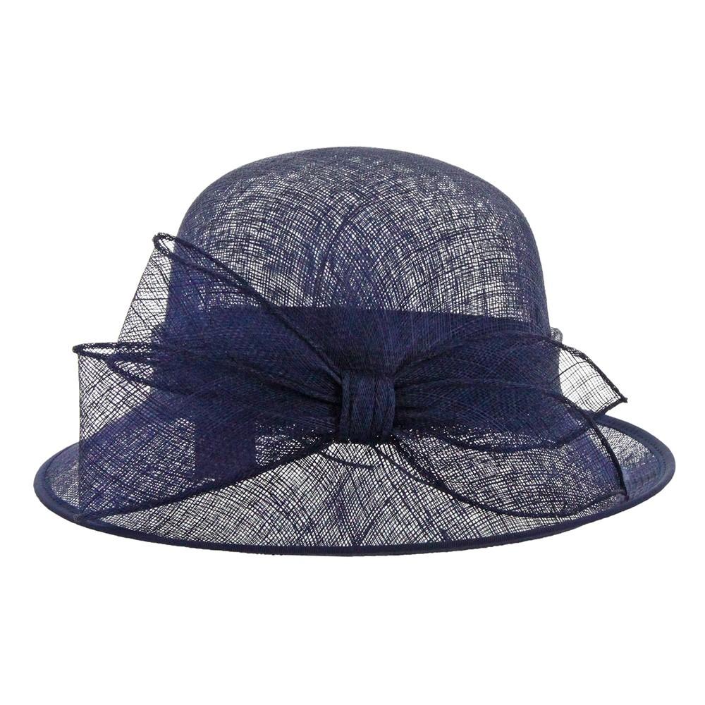 1920s Style Sinamay Hat in Navy