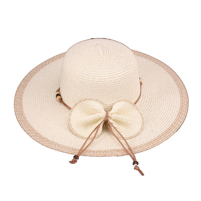 Vintage Inspired Bow Paper Braid Hat in Ivory - SOLD OUT