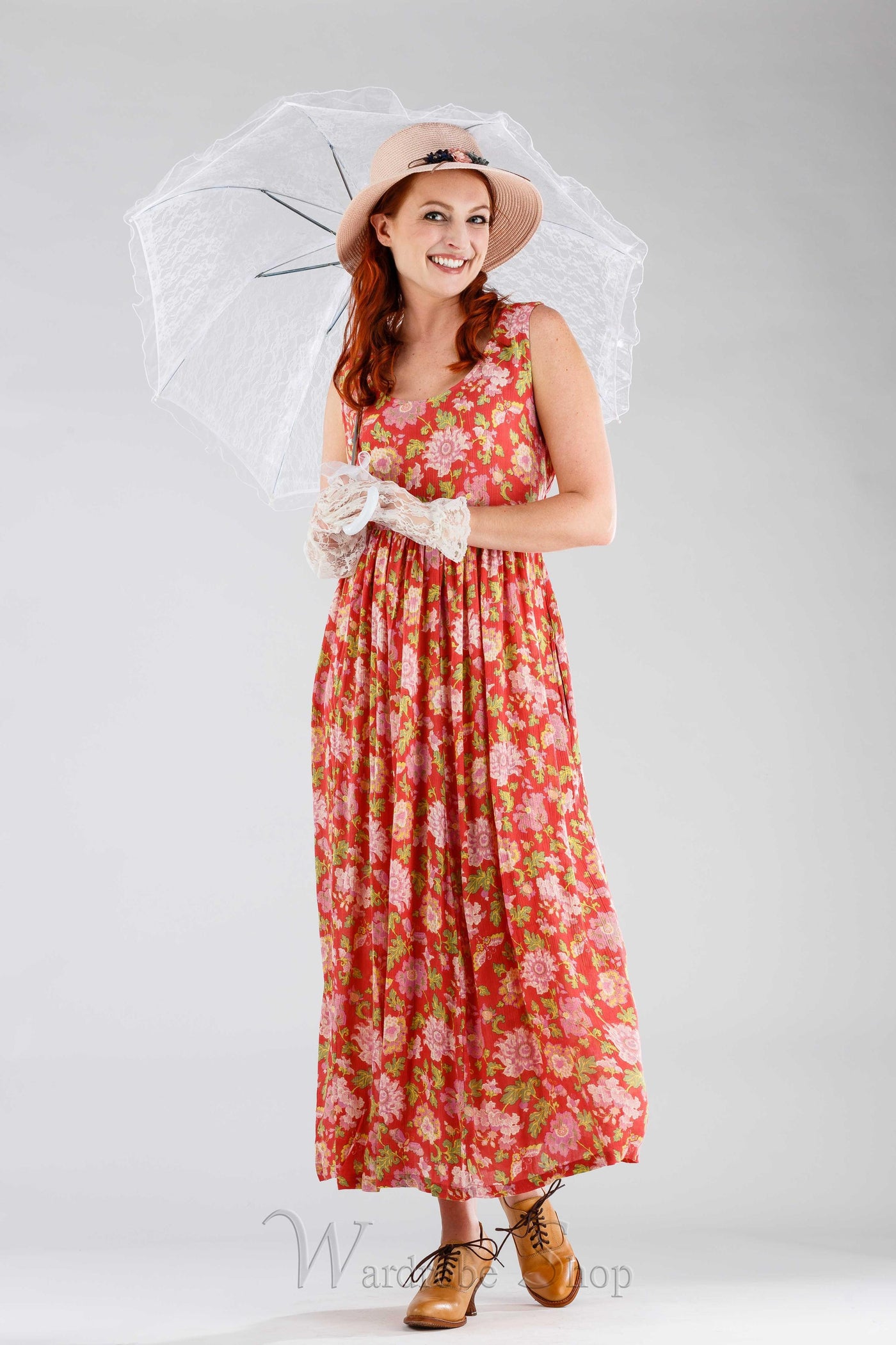 Romantic Rustic Dress in Coral by April Cornell