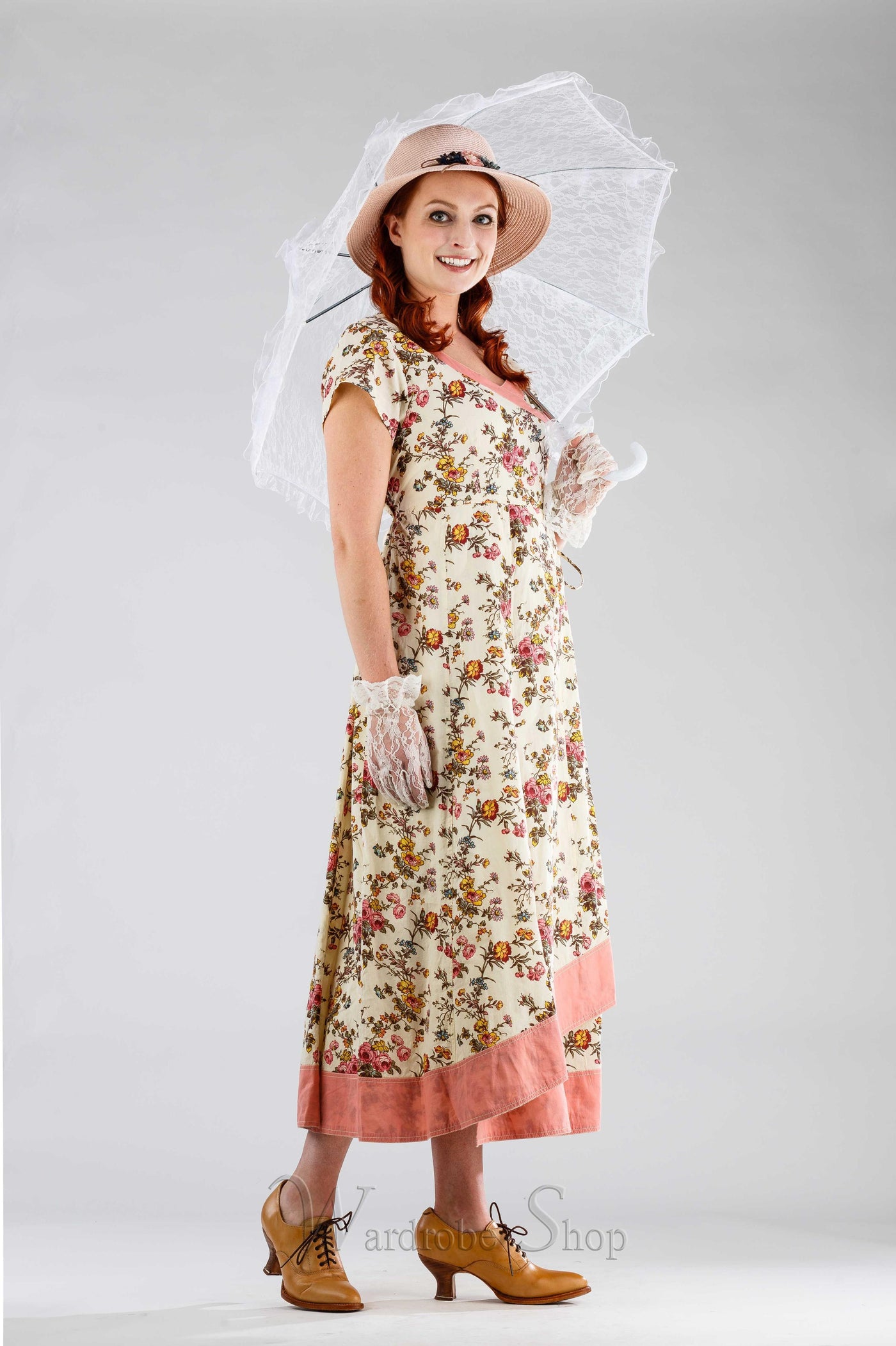 Victorian Style Courtyard Dress in Ecru by April Cornell
