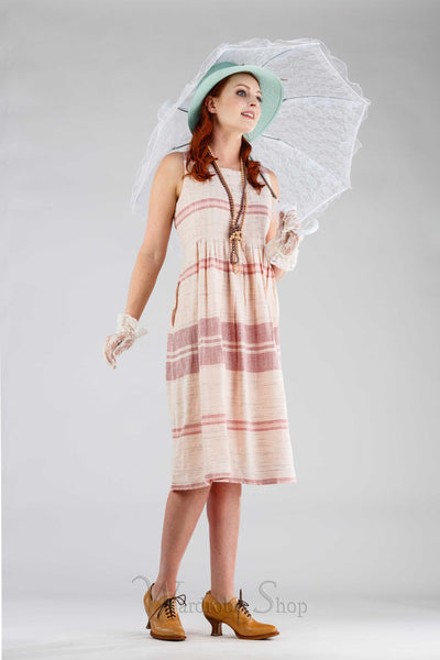 Romantic Fraise Dress in Pink/Ecru by April Cornell
