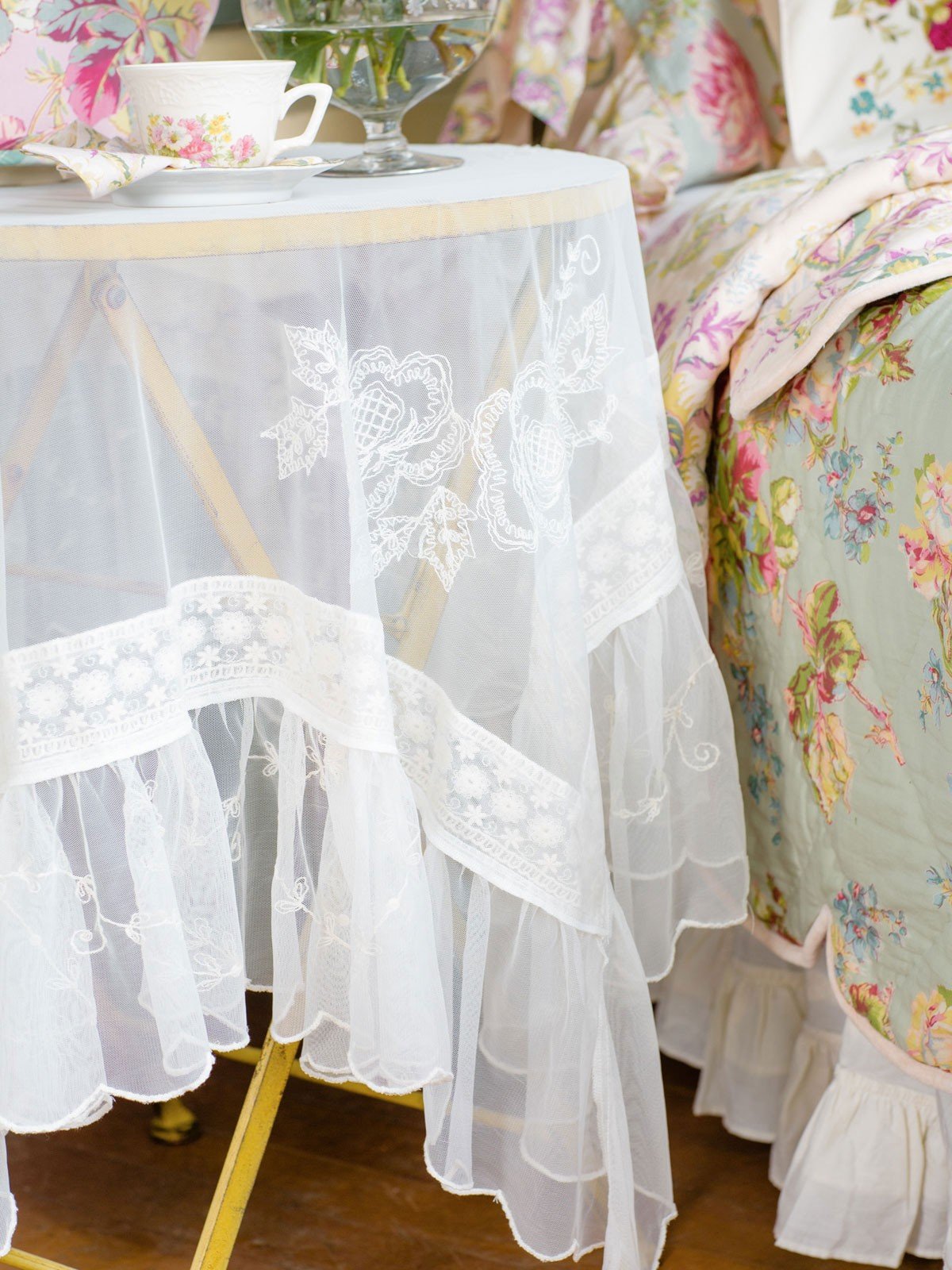 Tea Lace Tablecloth in Ecru by April Cornell
