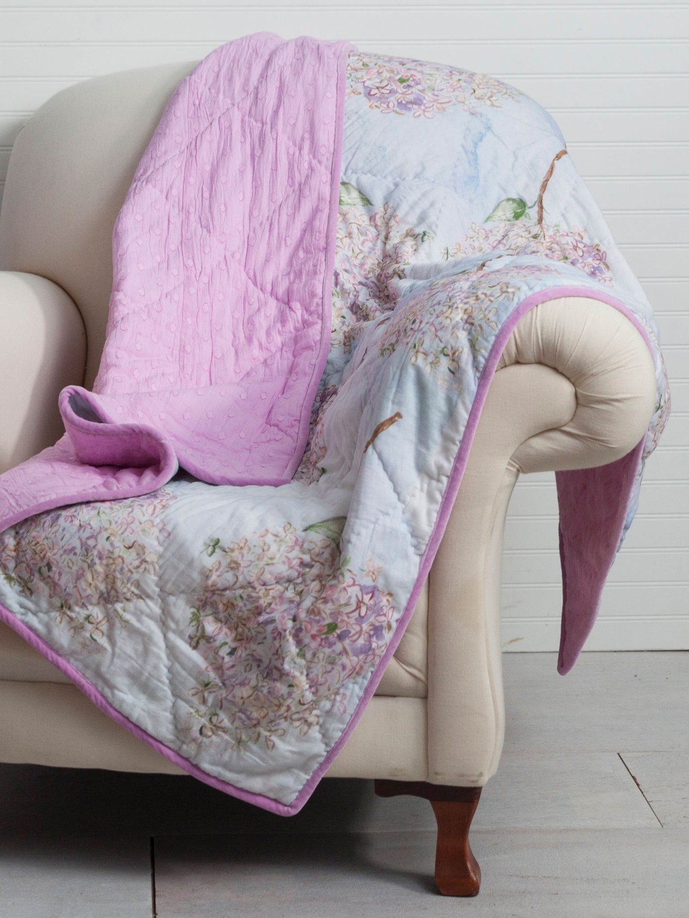 Blueberry Cotton Throw in Blue by April Cornell