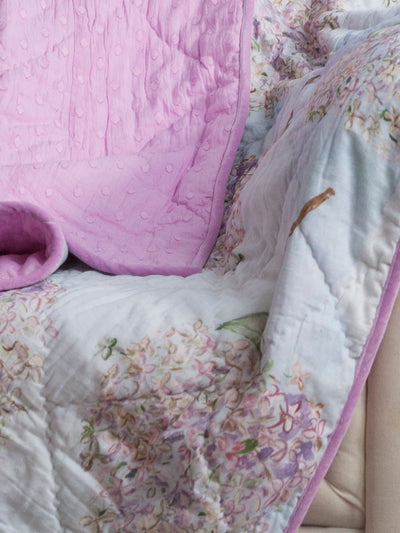 Blueberry Cotton Throw in Blue by April Cornell