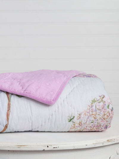 Blueberry Cotton Throw in Blue by April Cornell