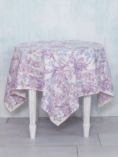 Lemon Mousse Cotton Tablecloth in Ecru by April Cornell