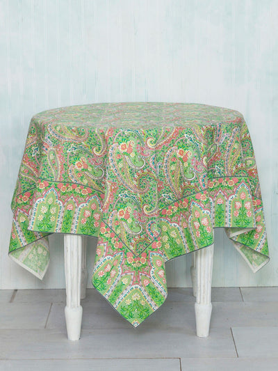 Sweet Potato Pie Cotton Tablecloth in Green by April Cornell