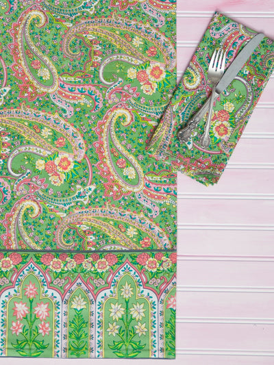 Apple Pie Cotton Runner in Green by April Cornell
