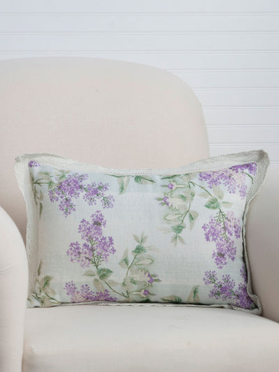 Rosemary Citrus Water Linen Cushion in Lavender by April Cornell