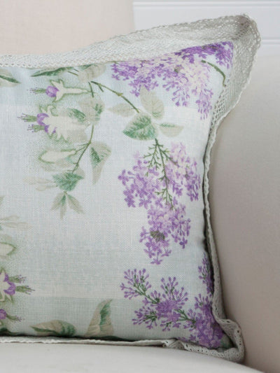 Rosemary Citrus Water Linen Cushion in Lavender by April Cornell