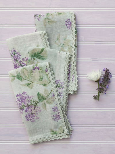 Plum Tart Linen Napkinn in Lavender by April Cornell