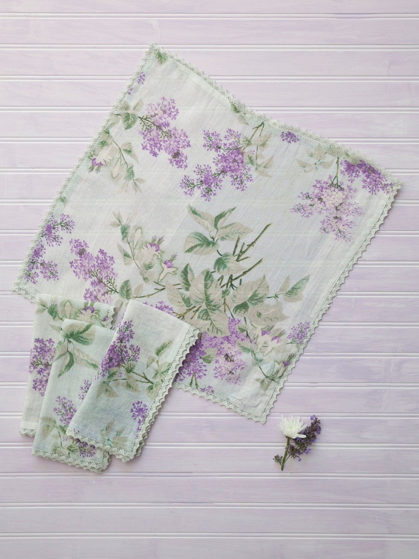 Plum Tart Linen Napkinn in Lavender by April Cornell