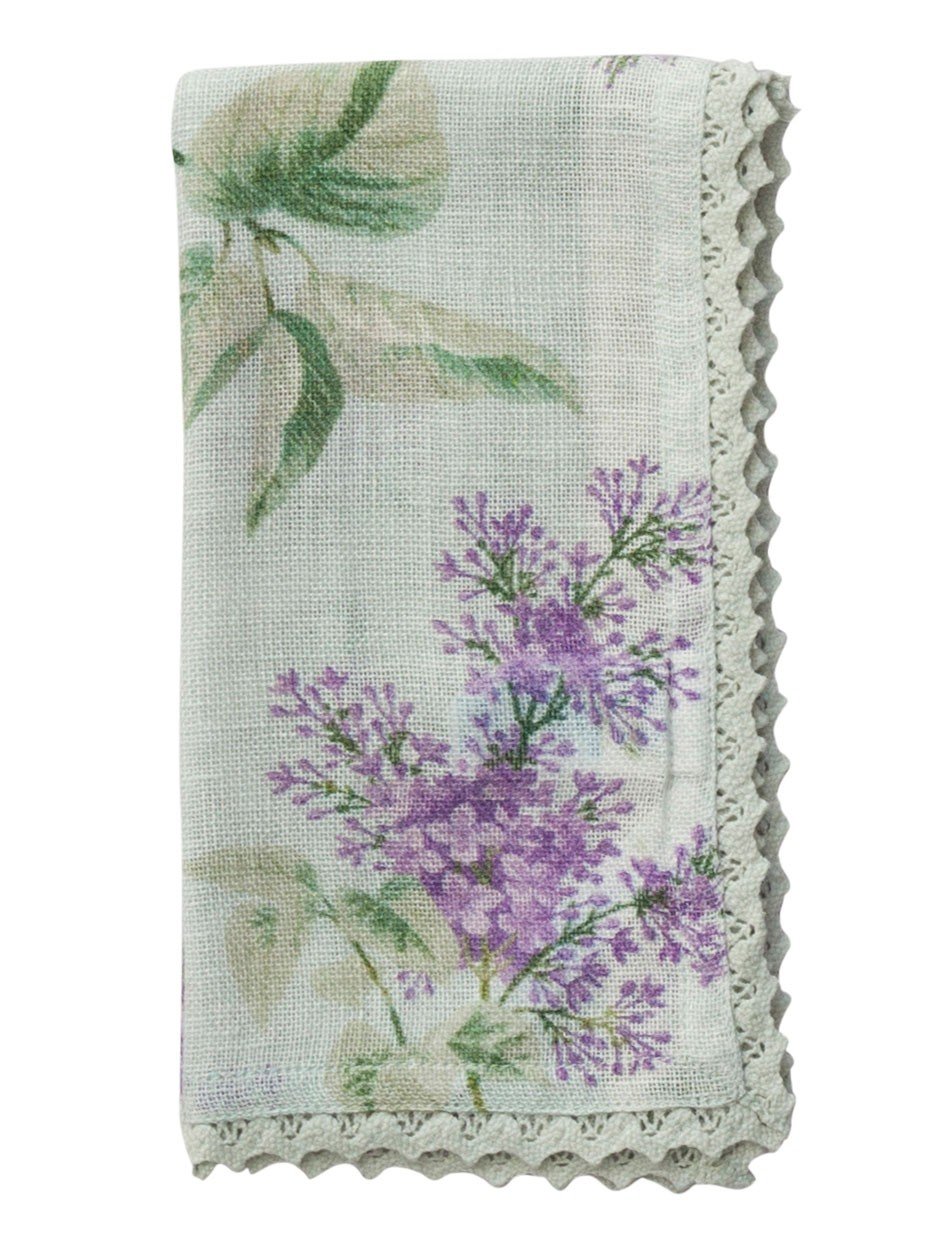 Plum Tart Linen Napkinn in Lavender by April Cornell
