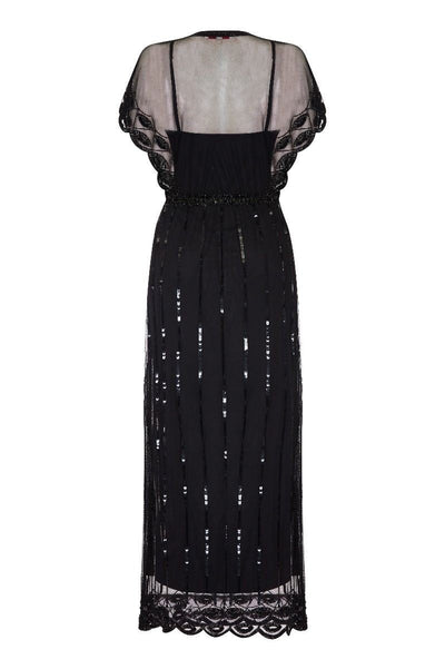 Gatsby Style Maxi Dress in Black