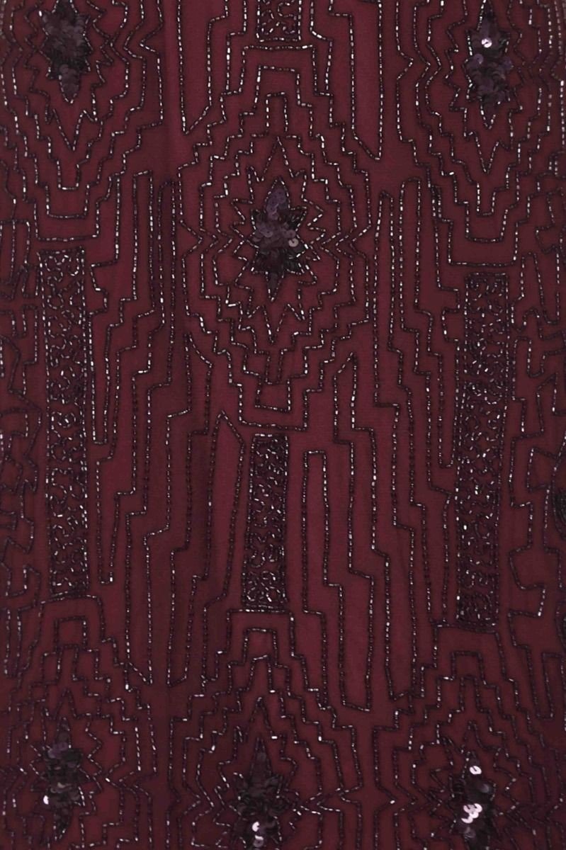 1920 Style Beaded Dress in Plum