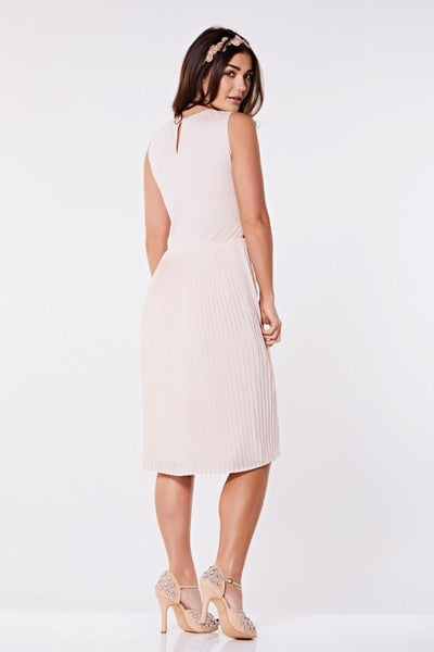 1920s Flapper Dress in Nude Blush