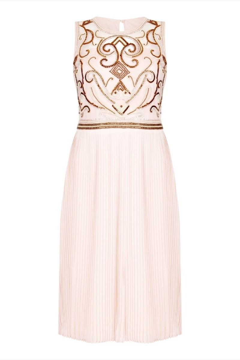 1920s Flapper Dress in Nude Blush - SOLD OUT