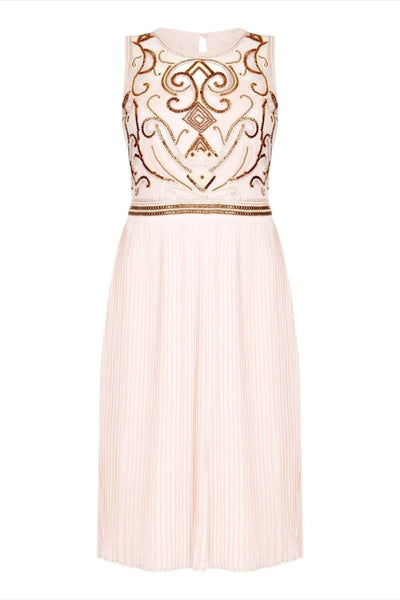 1920s Flapper Dress in Nude Blush - SOLD OUT