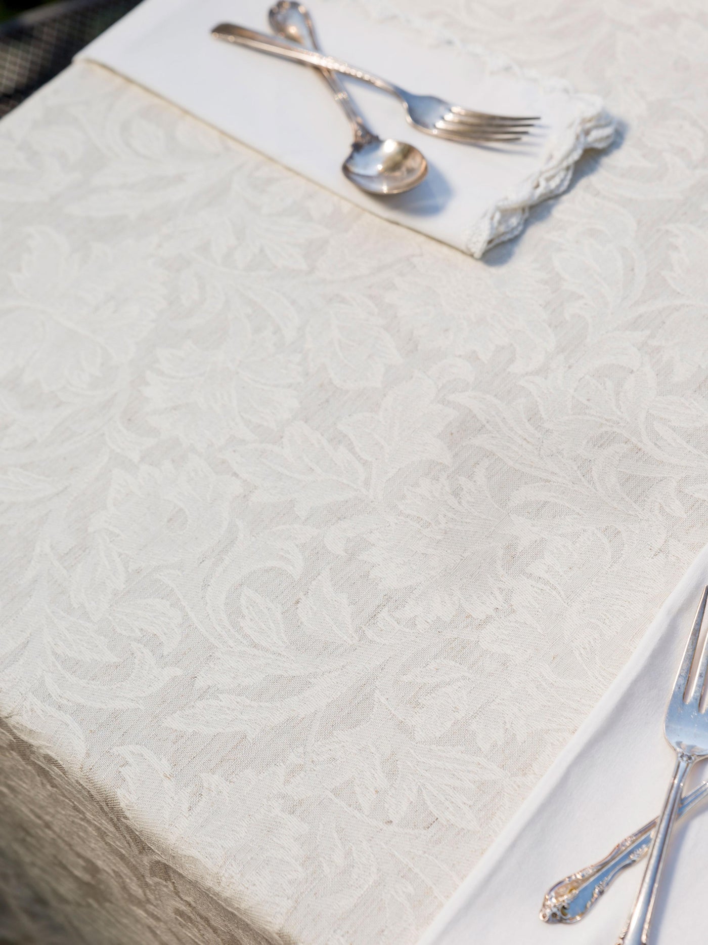 Cupcake Crumb Tablecloth in Linen by April Cornell