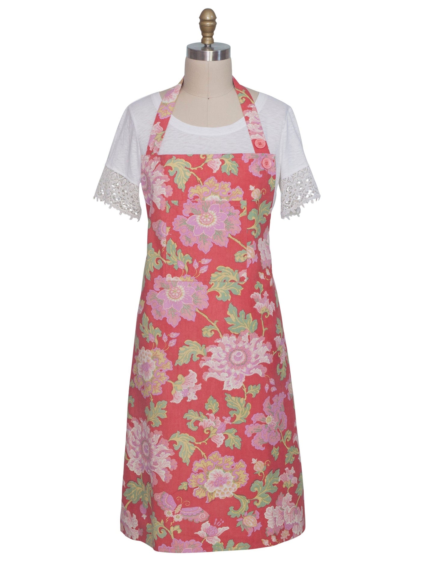 Primrose Apron in Coral by April Cornell