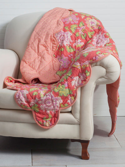Primrose Throw in Coral by April Cornell