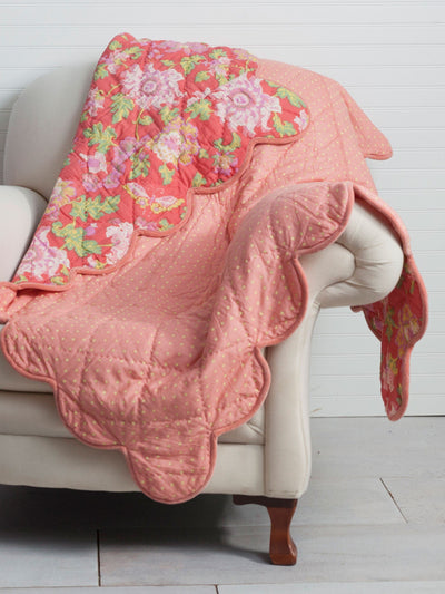 Primrose Throw in Coral by April Cornell