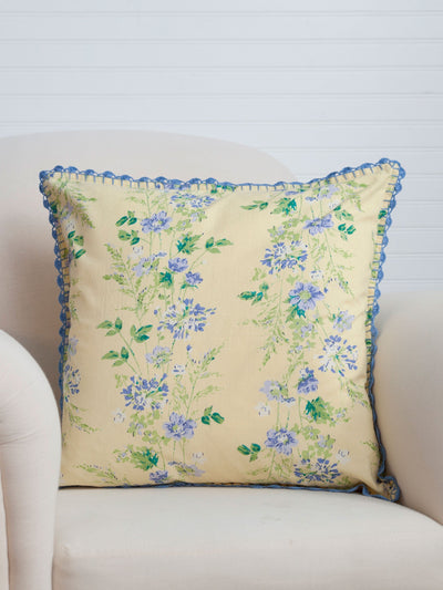 Cornflower Cushion in Yellow by April Cornell