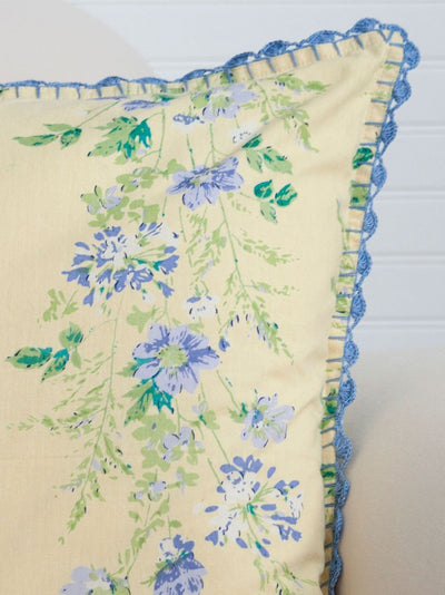 Cornflower Cushion in Yellow by April Cornell