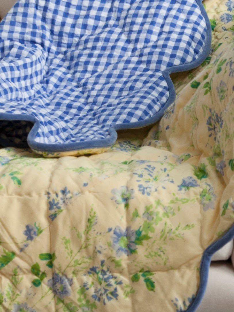 Cornflower Throw in Yellow by April Cornell