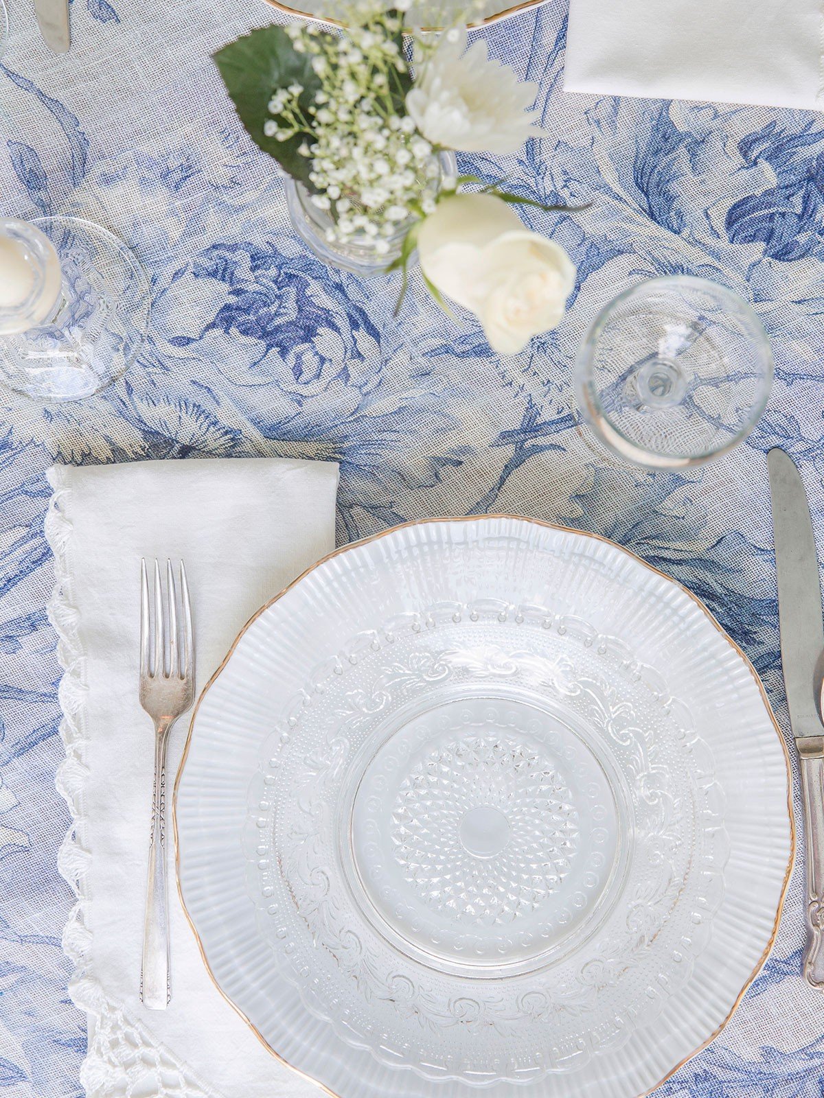 Ladylike Tablecloth in Soft Blue | April Cornell- SOLD OUT