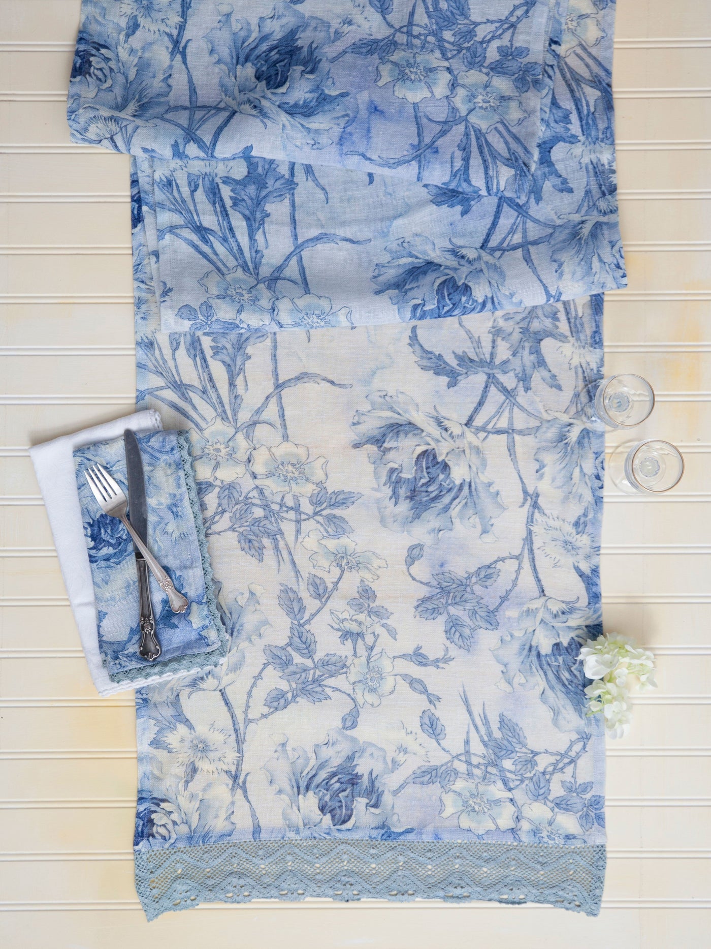 Ladylike Table Runner in Soft Blue | April Cornell- SOLD OUT