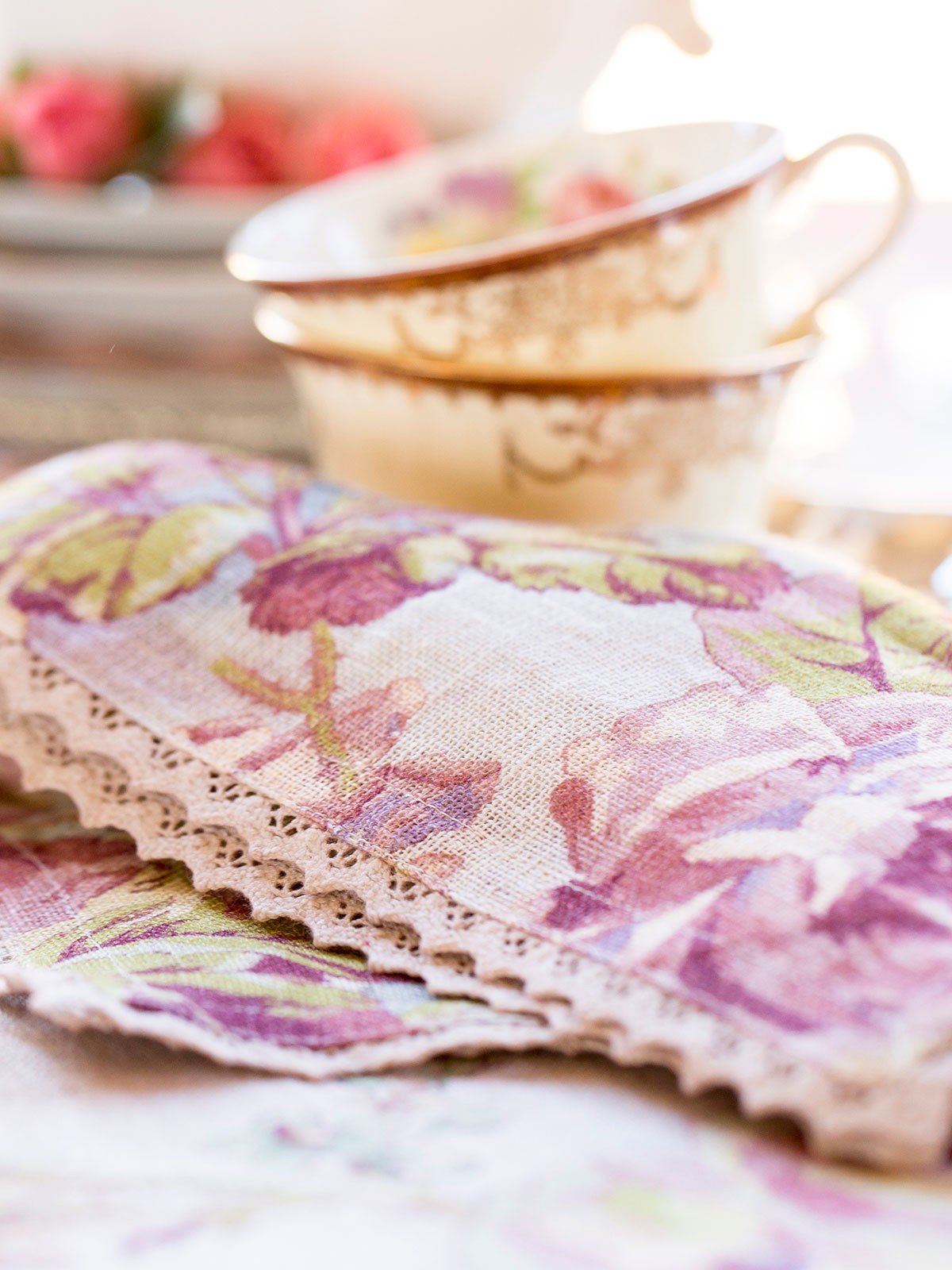 Secret Garden Napkins in Amethyst | April Cornell- SOLD OUT