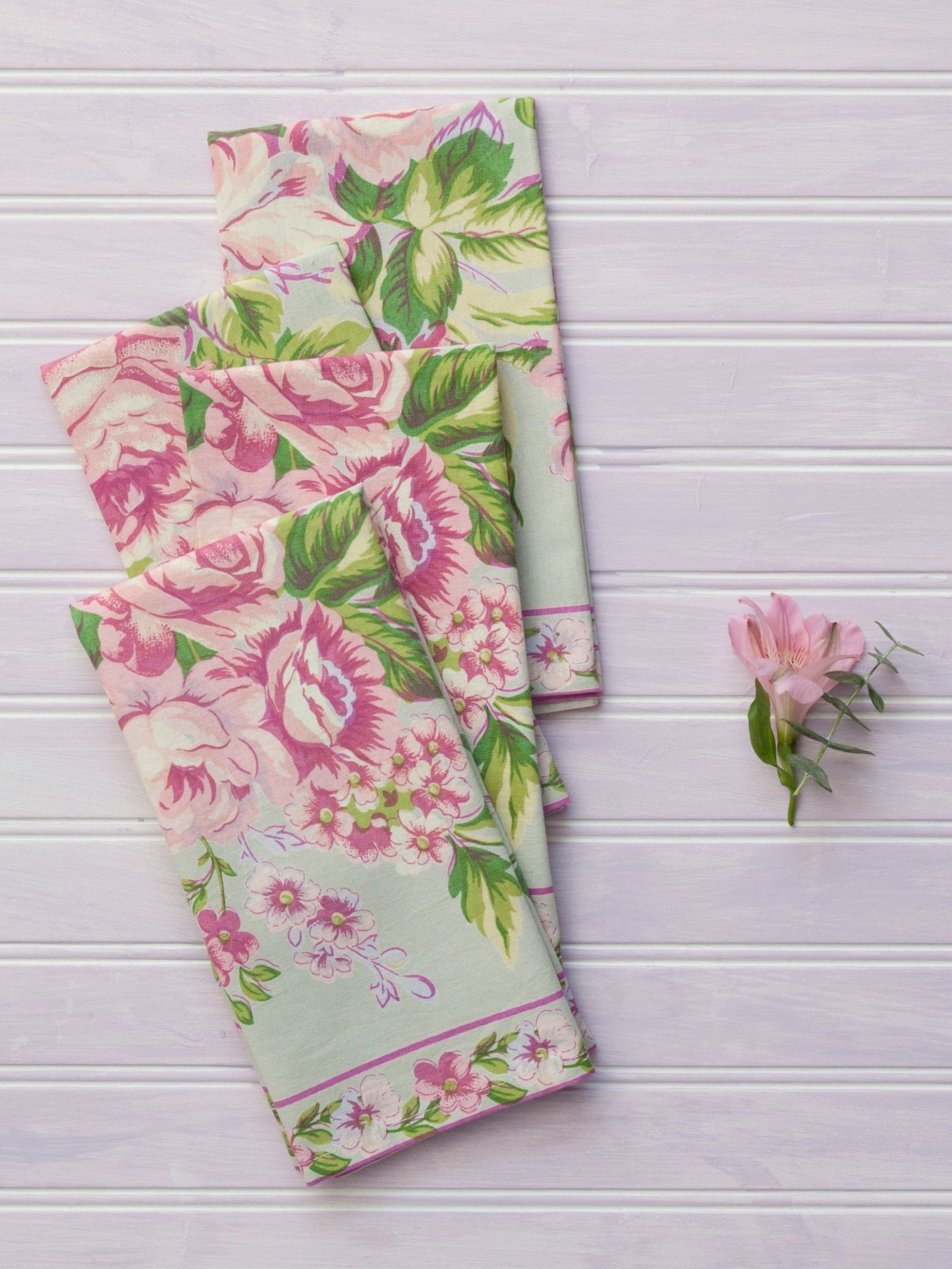 Strawberry Shortcake Napkin in Sage by April Cornell