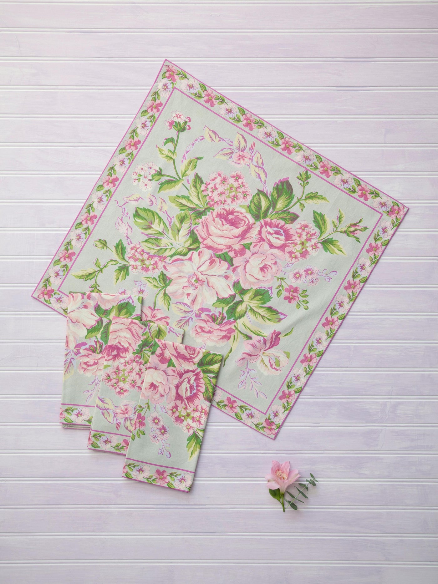 Strawberry Shortcake Napkin in Sage by April Cornell