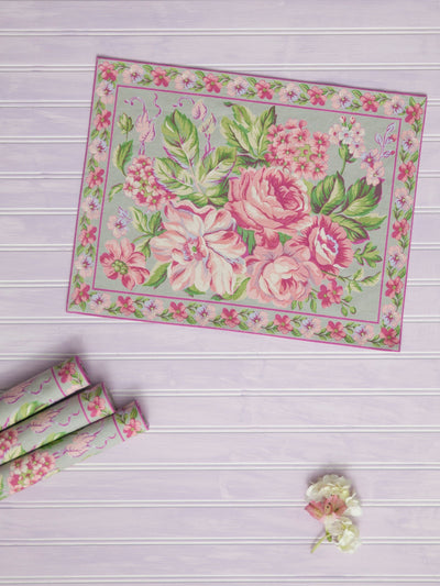 Strawberry Shortcake Placemat in Sage by April Cornell