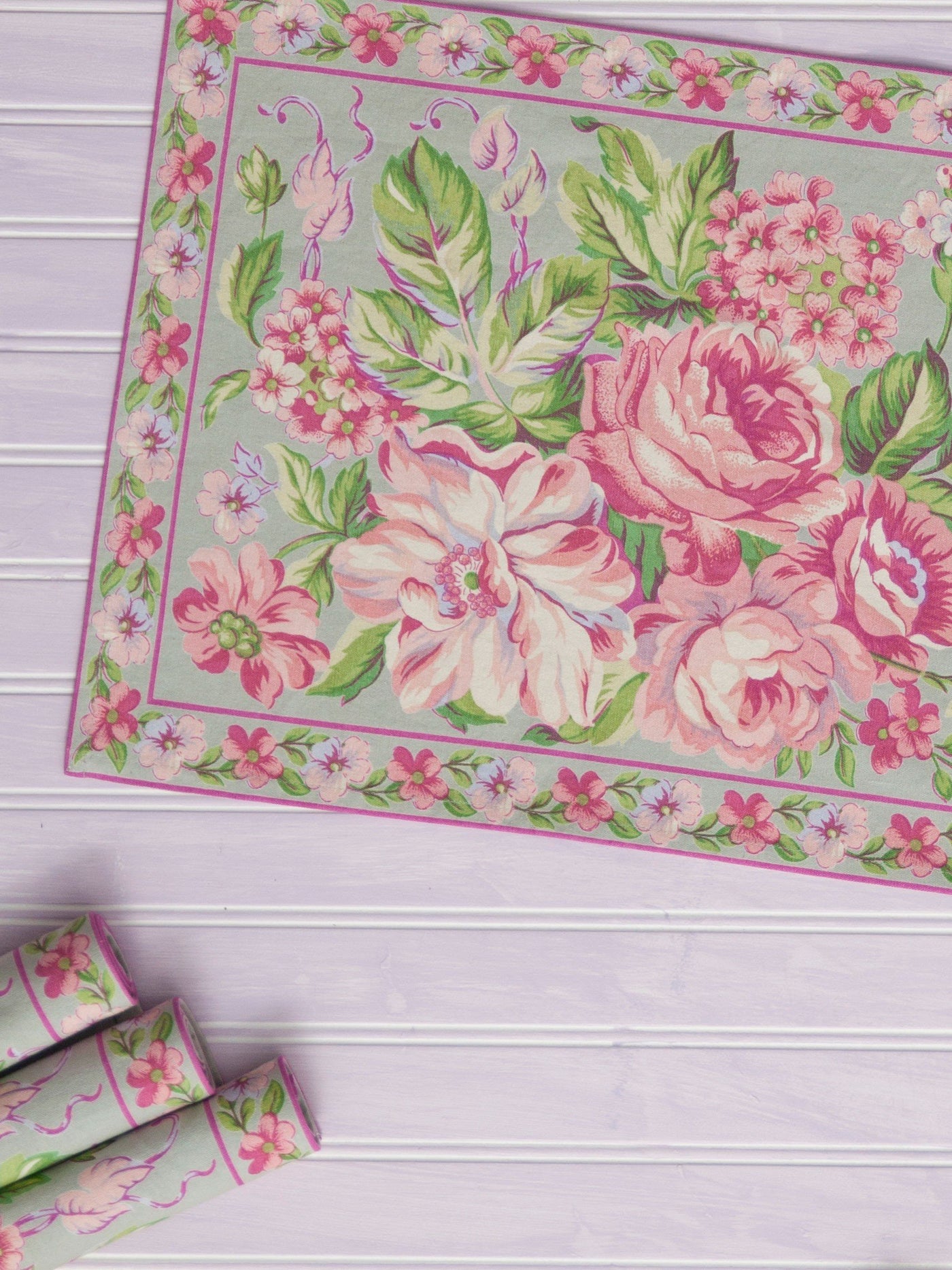 Strawberry Shortcake Placemat in Sage by April Cornell