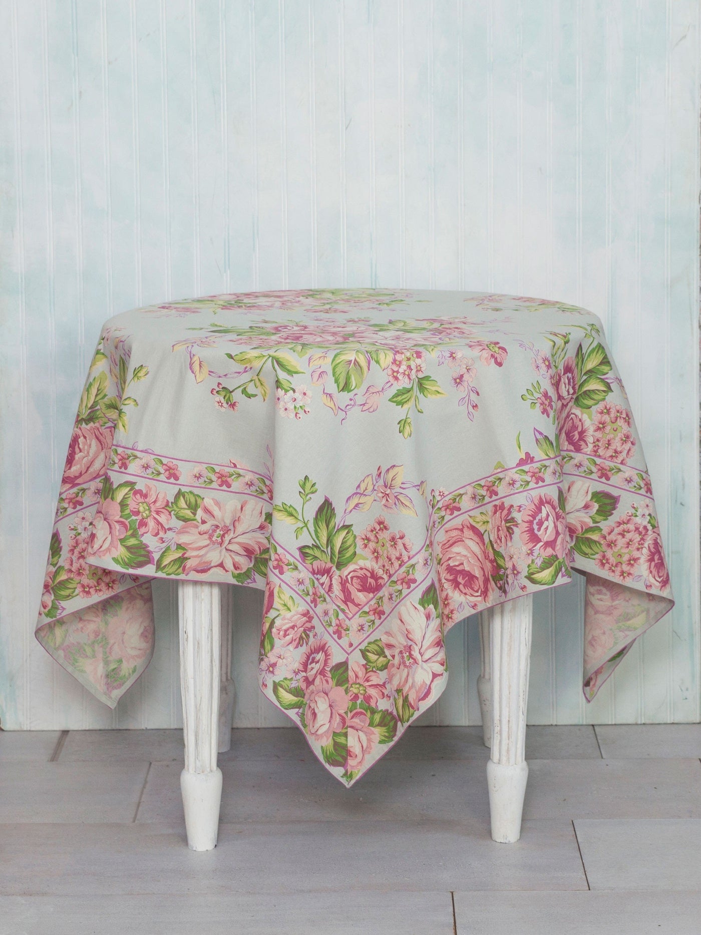 Strawberry Shortcake Tablecloth in Sage by April Cornell