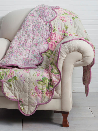 Strawberry Shortcake Throw in Sage by April Cornell