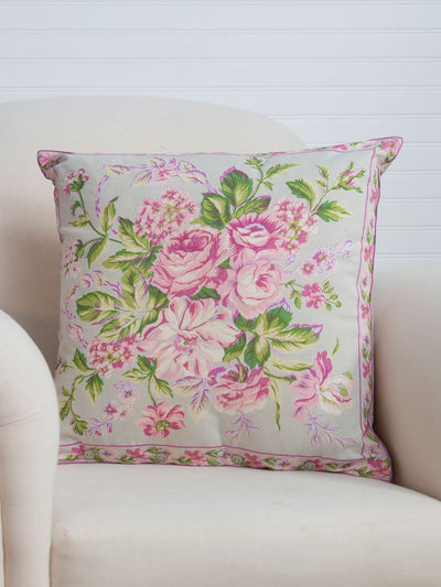 Strawberry Shortcake Cushion in Sage by April Cornell