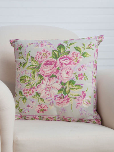 Strawberry Shortcake Cushion in Sage | April Cornell- SOLD OUT
