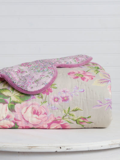 Strawberry Shortcake Throw in Sage by April Cornell