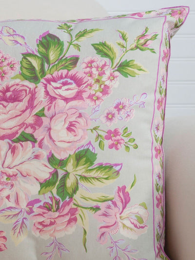 Strawberry Shortcake Cushion in Sage by April Cornell